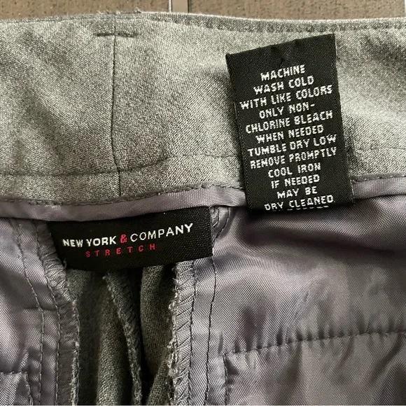 NEW YORK & COMPANY STRETCH PETITE MID-RISE CUFFED WIDE-LEG BOOTCUT DRESS PANTS!! - Picture 10 of 10